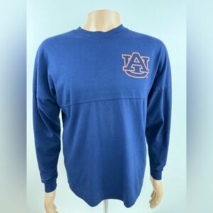Venley Auburn Tigers Men's Long Sleeve T-Shirt, Size Small, Navy Blue Orange